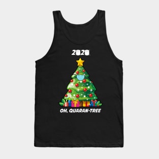 Oh, Quaran-Tree Funny Christmas Tree Xmas 2020 Quarantine Tank Top